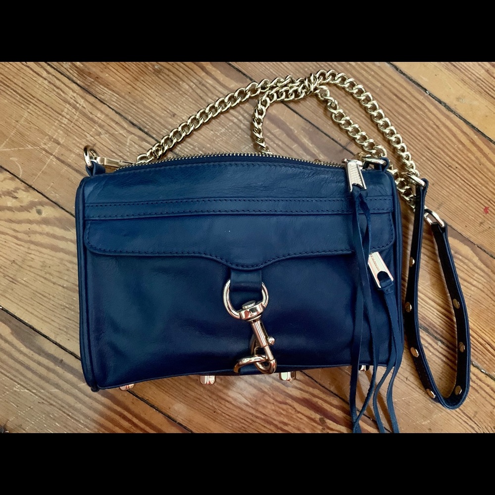 Blue Rebecca Minkoff Mini MAC Crossbody Bag